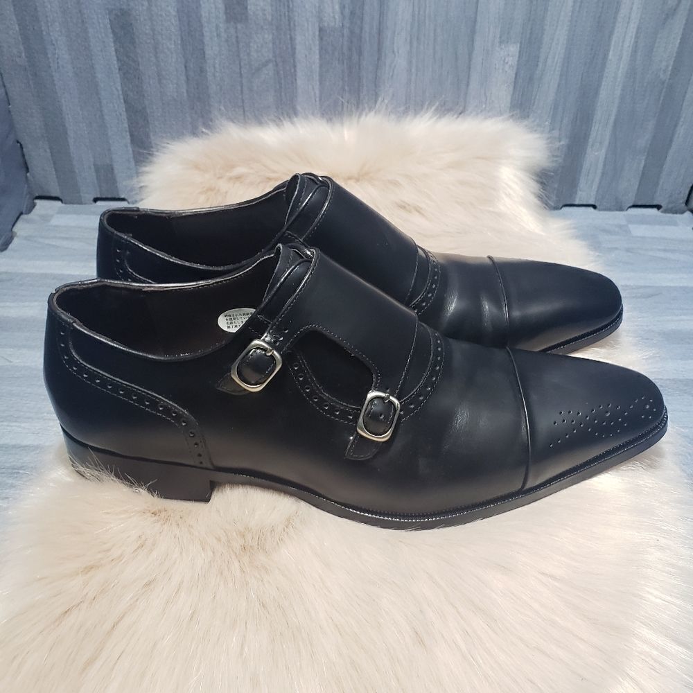 Madras Men's Cap Toe Double-buckle Monk shoes